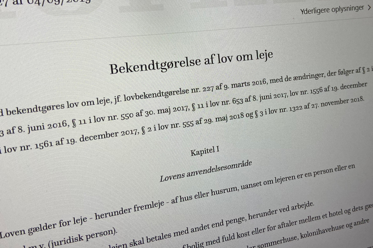 Ny lejelov er på vej